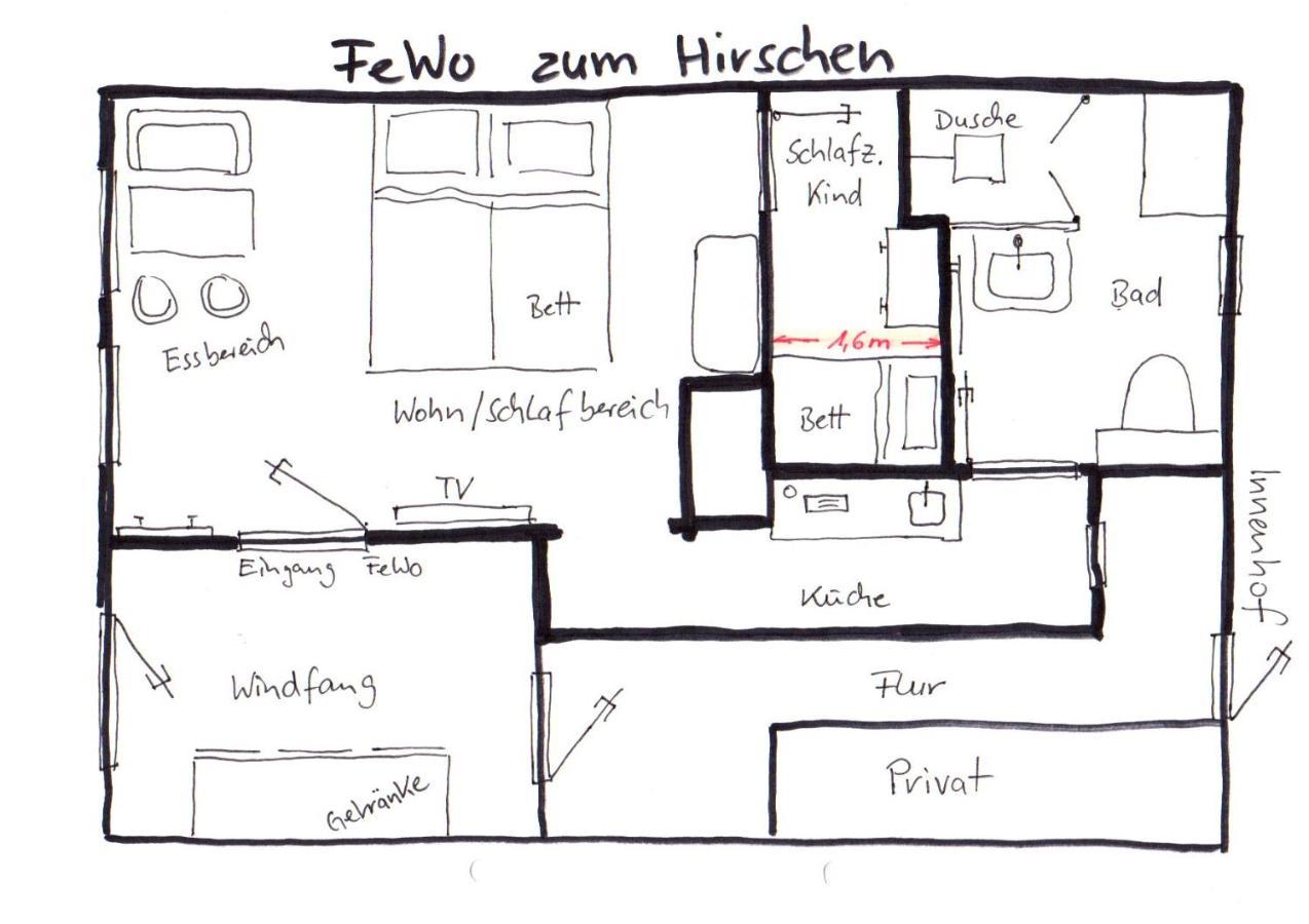 Ferienwohnung Zum Hirschen Herzberg am Harz Eksteriør bilde